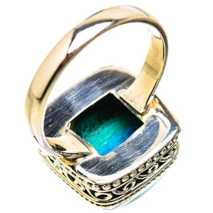 Malachite In Chrysocolla Rings handcrafted by Ana Silver Co - RING129943 - Photo 3