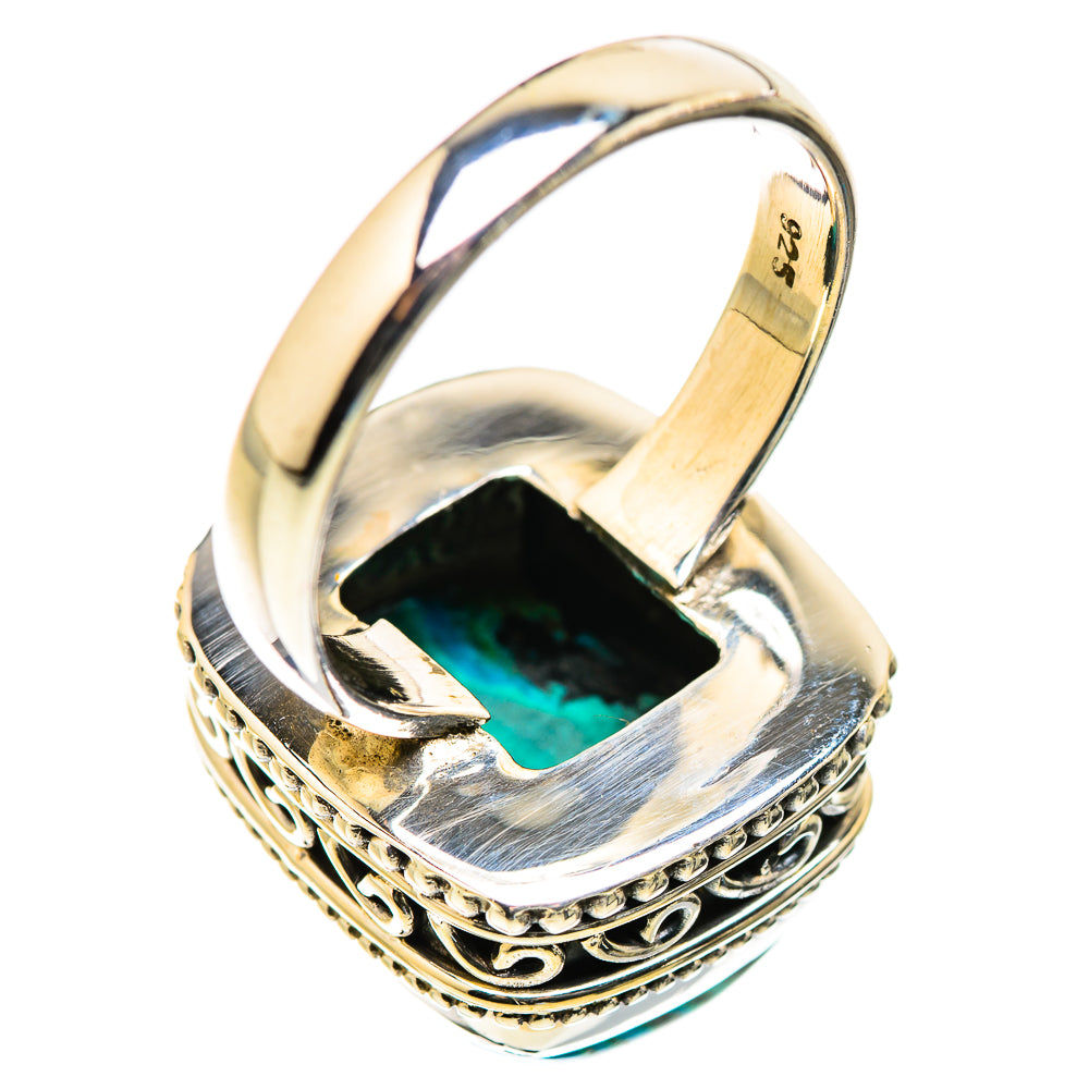 Malachite In Chrysocolla Rings handcrafted by Ana Silver Co - RING129987 - Photo 3