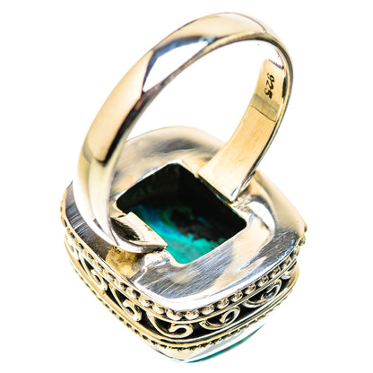 Malachite In Chrysocolla Rings handcrafted by Ana Silver Co - RING129987 - Photo 3