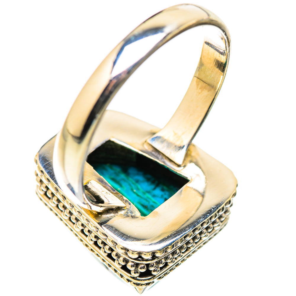 Malachite In Chrysocolla Rings handcrafted by Ana Silver Co - RING129991 - Photo 3