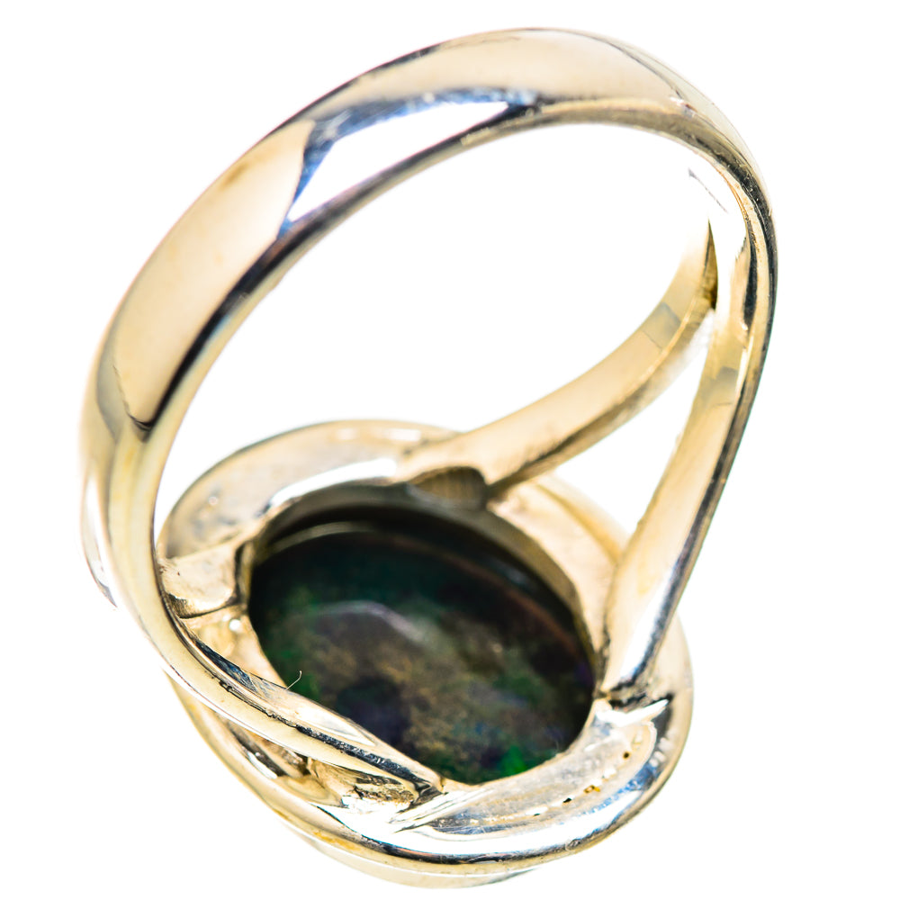 Black Opal Rings handcrafted by Ana Silver Co - RING130015 - Photo 3