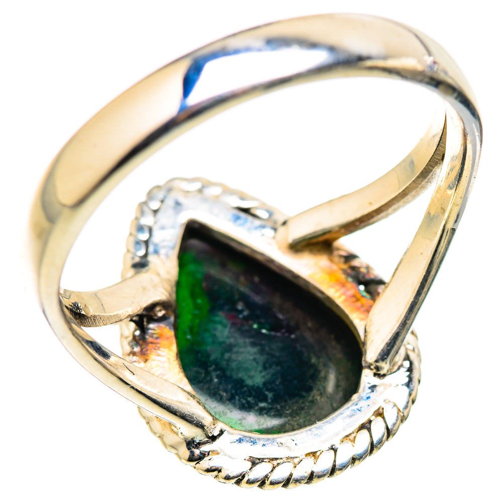 Black Opal Rings handcrafted by Ana Silver Co - RING130016 - Photo 3