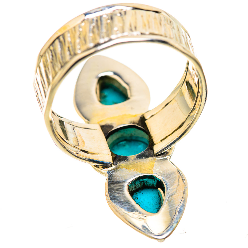 Sleeping Beauty Turquoise Rings handcrafted by Ana Silver Co - RING130021 - Photo 3