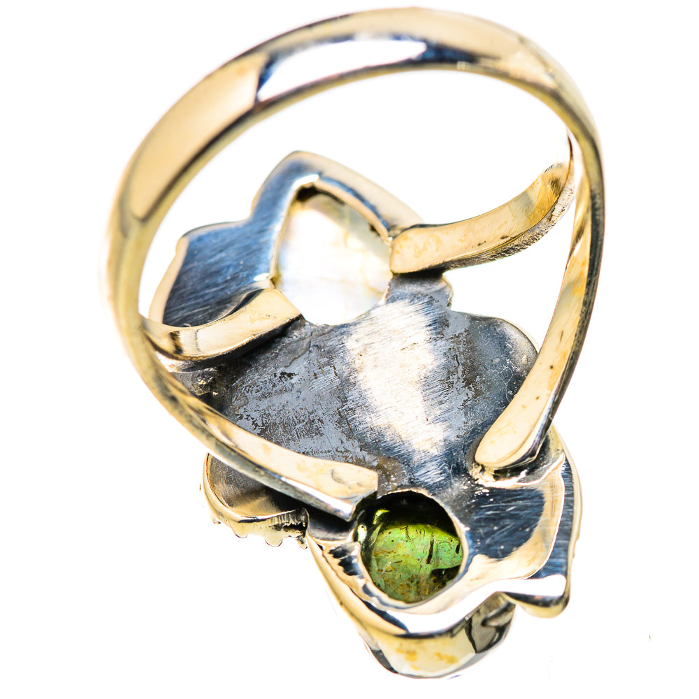 Rainbow Moonstone Rings handcrafted by Ana Silver Co - RING130023 - Photo 3