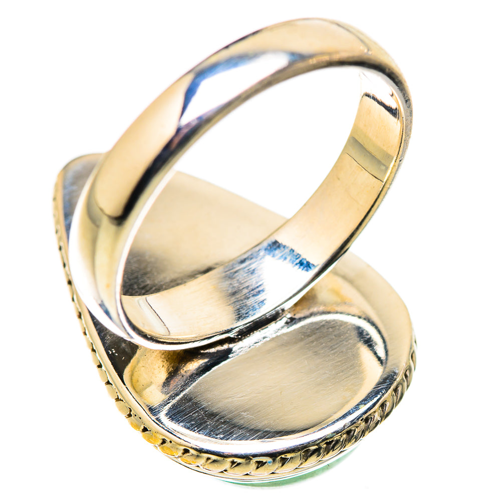 Green Moonstone Rings handcrafted by Ana Silver Co - RING130046 - Photo 3