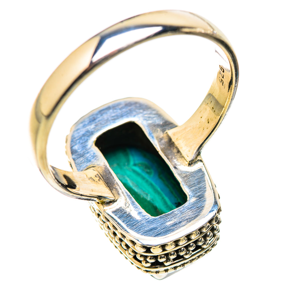 Malachite In Chrysocolla Rings handcrafted by Ana Silver Co - RING130059 - Photo 3