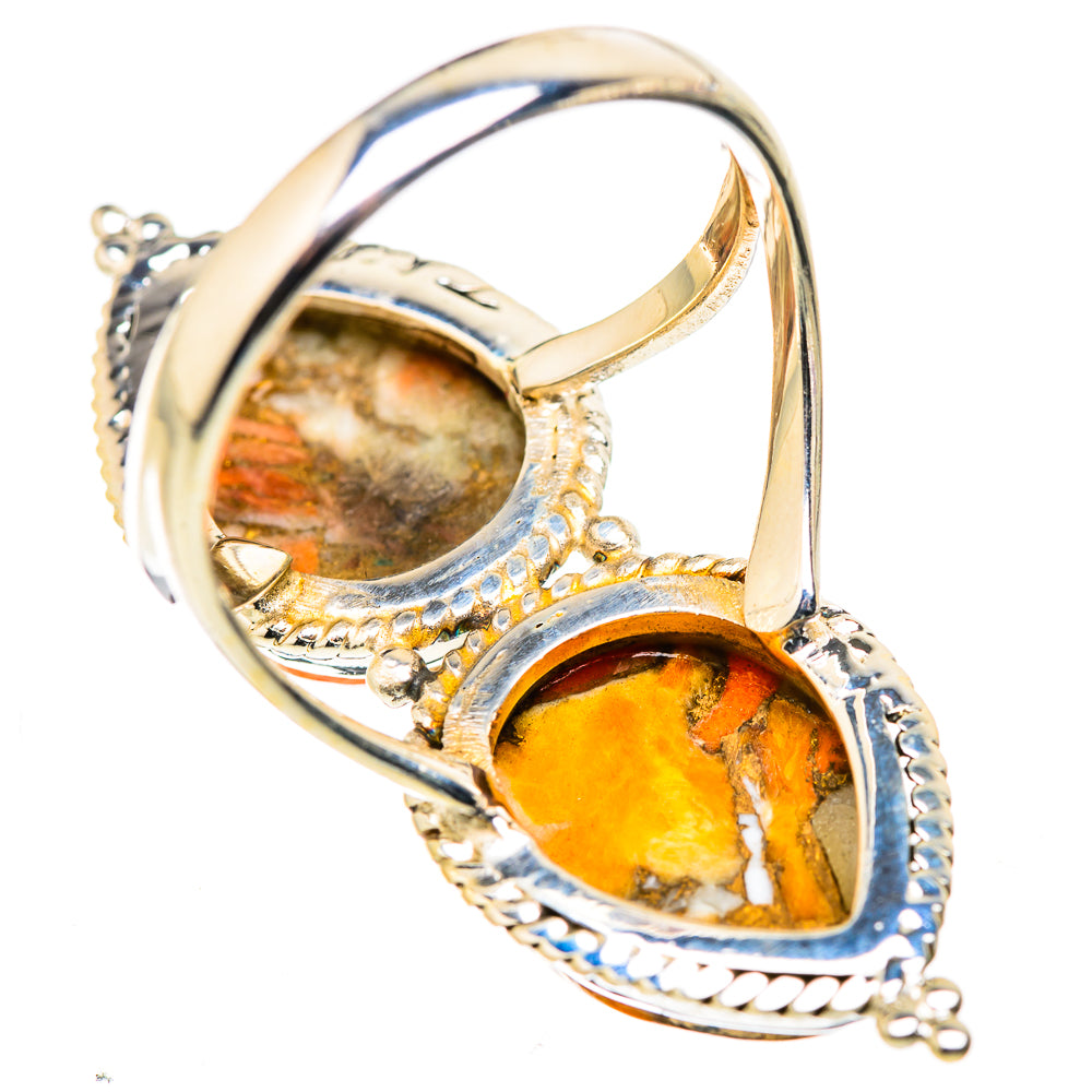 Spiny Oyster Turquoise Rings handcrafted by Ana Silver Co - RING130075 - Photo 3
