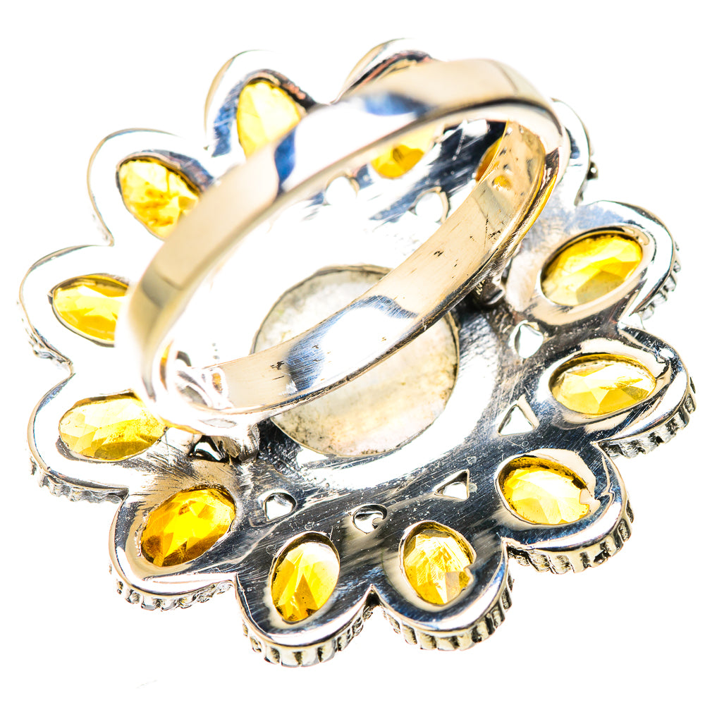 Rainbow Moonstone Rings handcrafted by Ana Silver Co - RING130077 - Photo 3