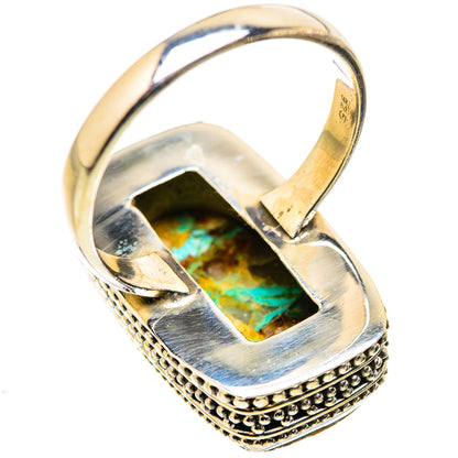 Blue Copper Composite Turquoise Rings handcrafted by Ana Silver Co - RING130095 - Photo 3