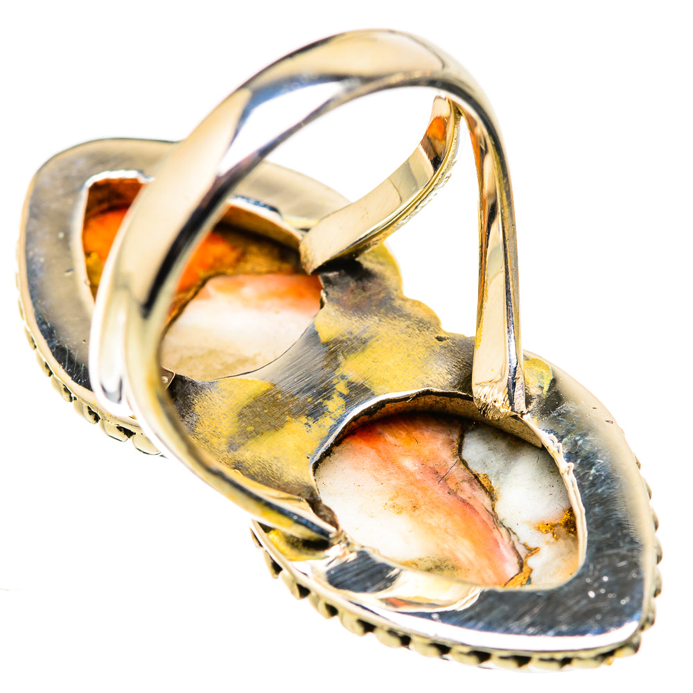 Spiny Oyster Turquoise Rings handcrafted by Ana Silver Co - RING130120 - Photo 3