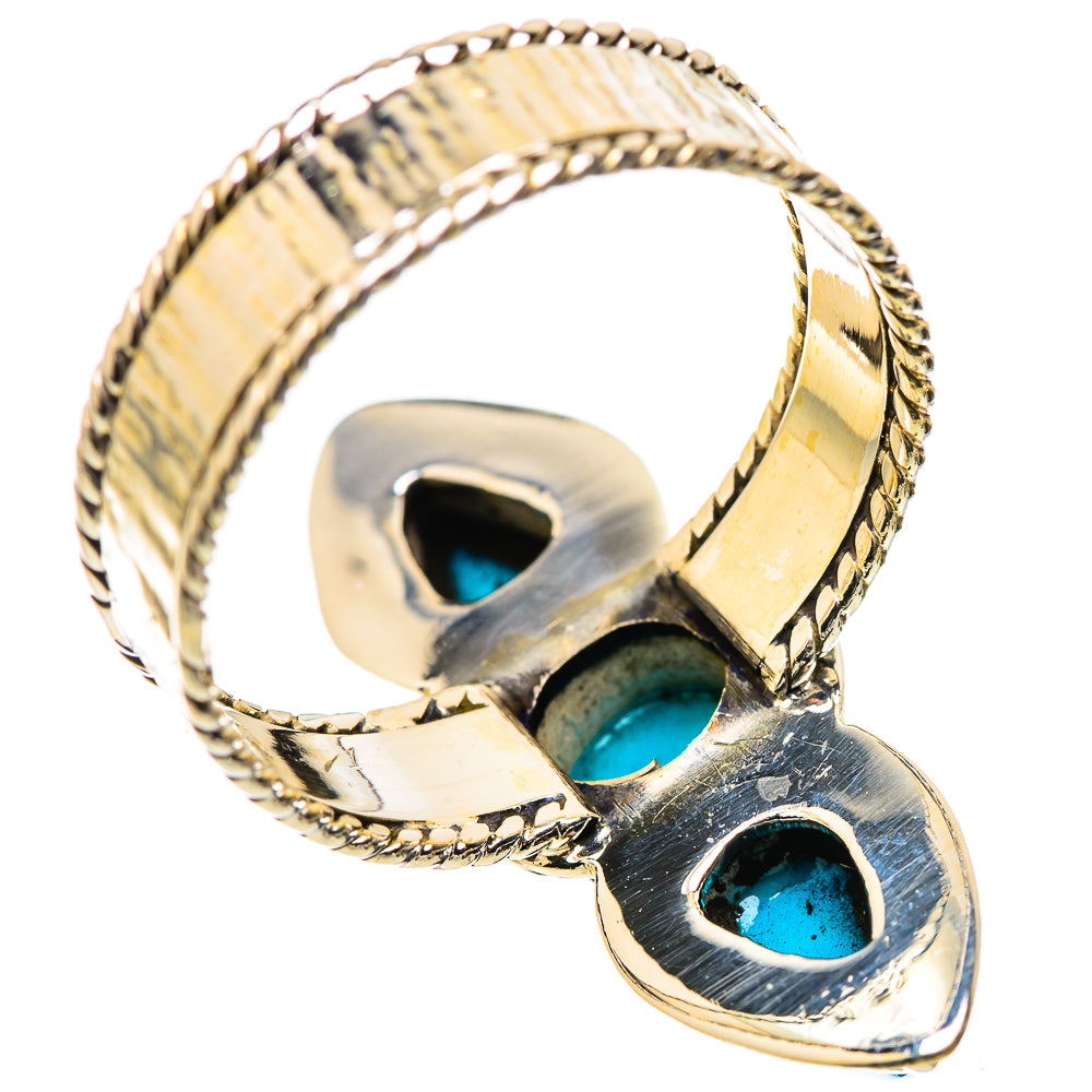 Sleeping Beauty Turquoise Rings handcrafted by Ana Silver Co - RING130130 - Photo 3
