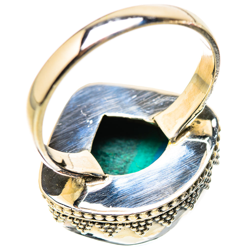 Malachite In Chrysocolla Rings handcrafted by Ana Silver Co - RING130142 - Photo 3