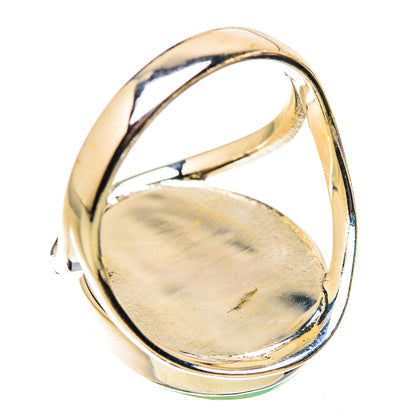 Green Moonstone Rings handcrafted by Ana Silver Co - RING130160 - Photo 3