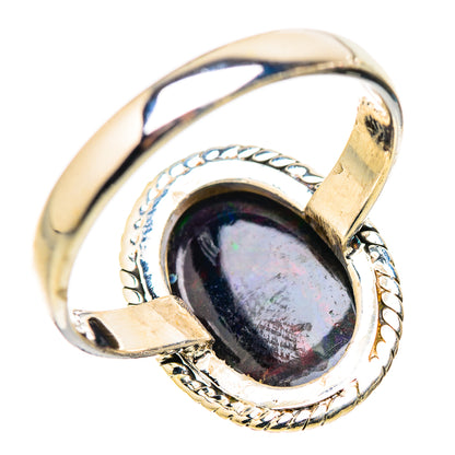 Black Opal Rings handcrafted by Ana Silver Co - RING130203 - Photo 3