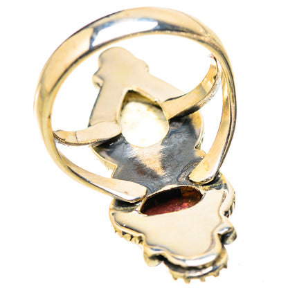 Rainbow Moonstone Rings handcrafted by Ana Silver Co - RING130225 - Photo 3