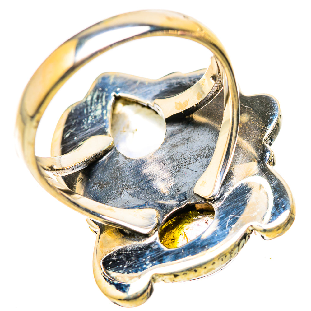 Rainbow Moonstone Rings handcrafted by Ana Silver Co - RING130246 - Photo 3