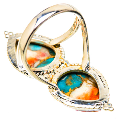 Spiny Oyster Turquoise Rings handcrafted by Ana Silver Co - RING130293 - Photo 3