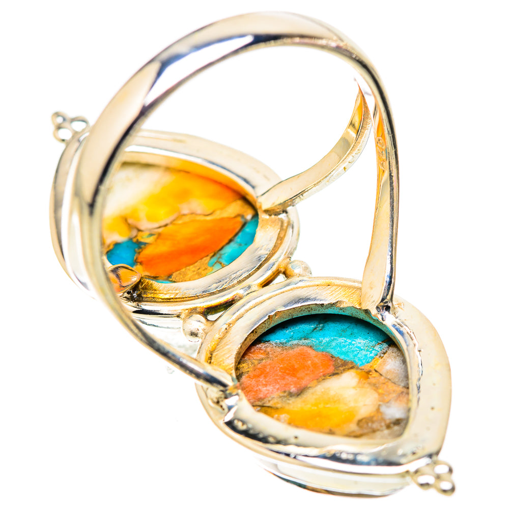 Spiny Oyster Turquoise Rings handcrafted by Ana Silver Co - RING130296 - Photo 3