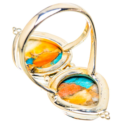 Spiny Oyster Turquoise Rings handcrafted by Ana Silver Co - RING130296 - Photo 3