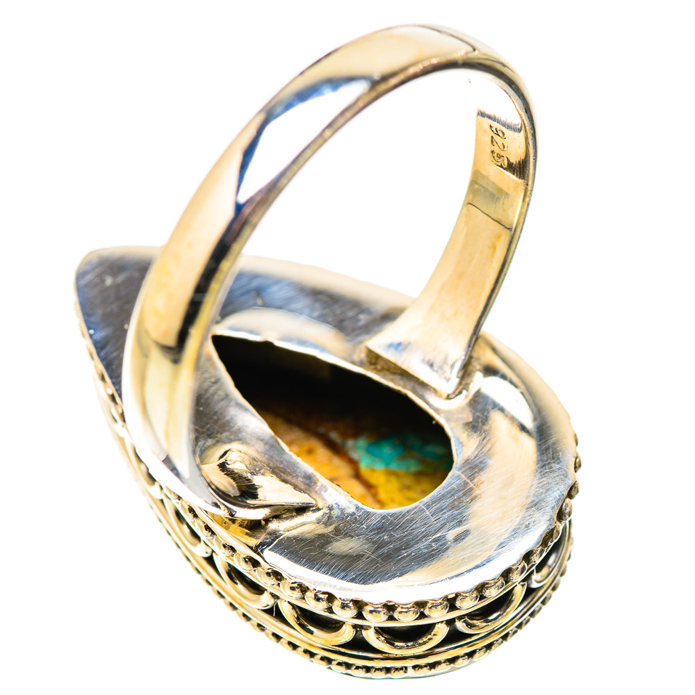 Blue Copper Composite Turquoise Rings handcrafted by Ana Silver Co - RING130297 - Photo 3