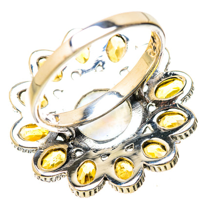 Rainbow Moonstone Rings handcrafted by Ana Silver Co - RING130306 - Photo 3