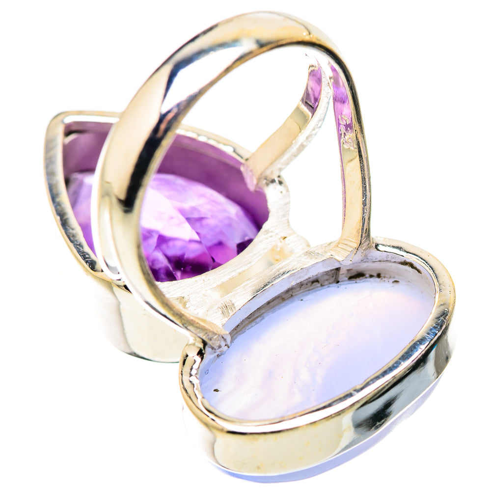 Blue Lace Agate Rings handcrafted by Ana Silver Co - RING130310 - Photo 3