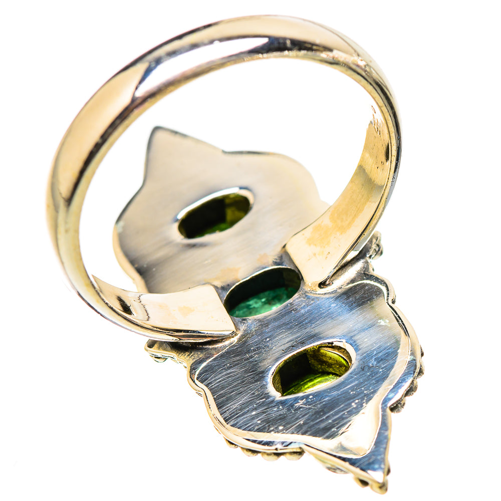 Green Tourmaline Rings handcrafted by Ana Silver Co - RING130335 - Photo 3
