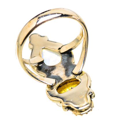 Rainbow Moosntone Rings handcrafted by Ana Silver Co - RING130395 - Photo 3