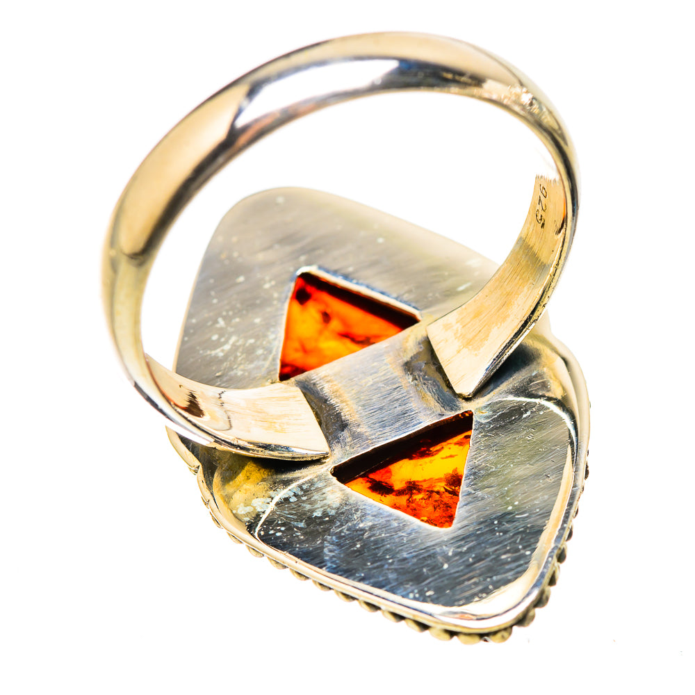 Baltic Amber Rings handcrafted by Ana Silver Co - RING130397 - Photo 3
