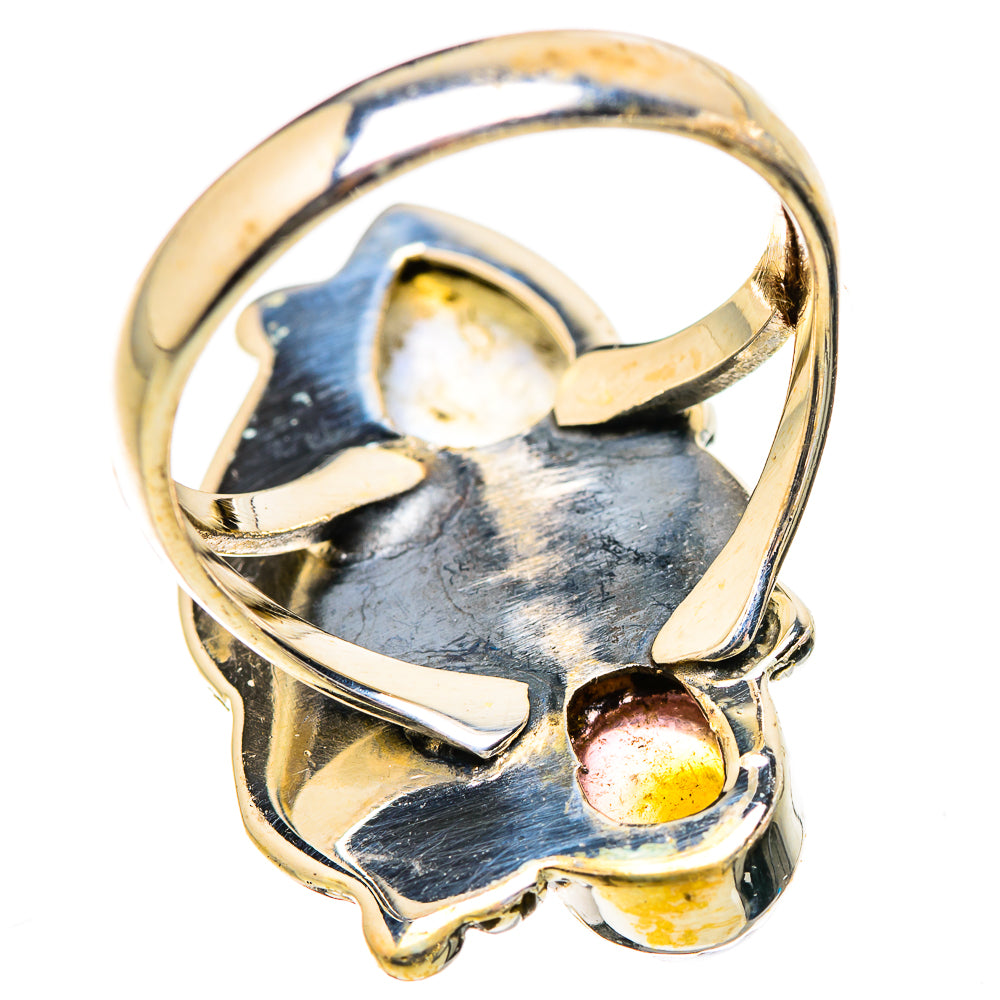 Rainbow Moonstone Rings handcrafted by Ana Silver Co - RING130409 - Photo 3
