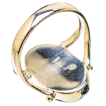 Rainbow Moonstone Rings handcrafted by Ana Silver Co - RING130416 - Photo 3