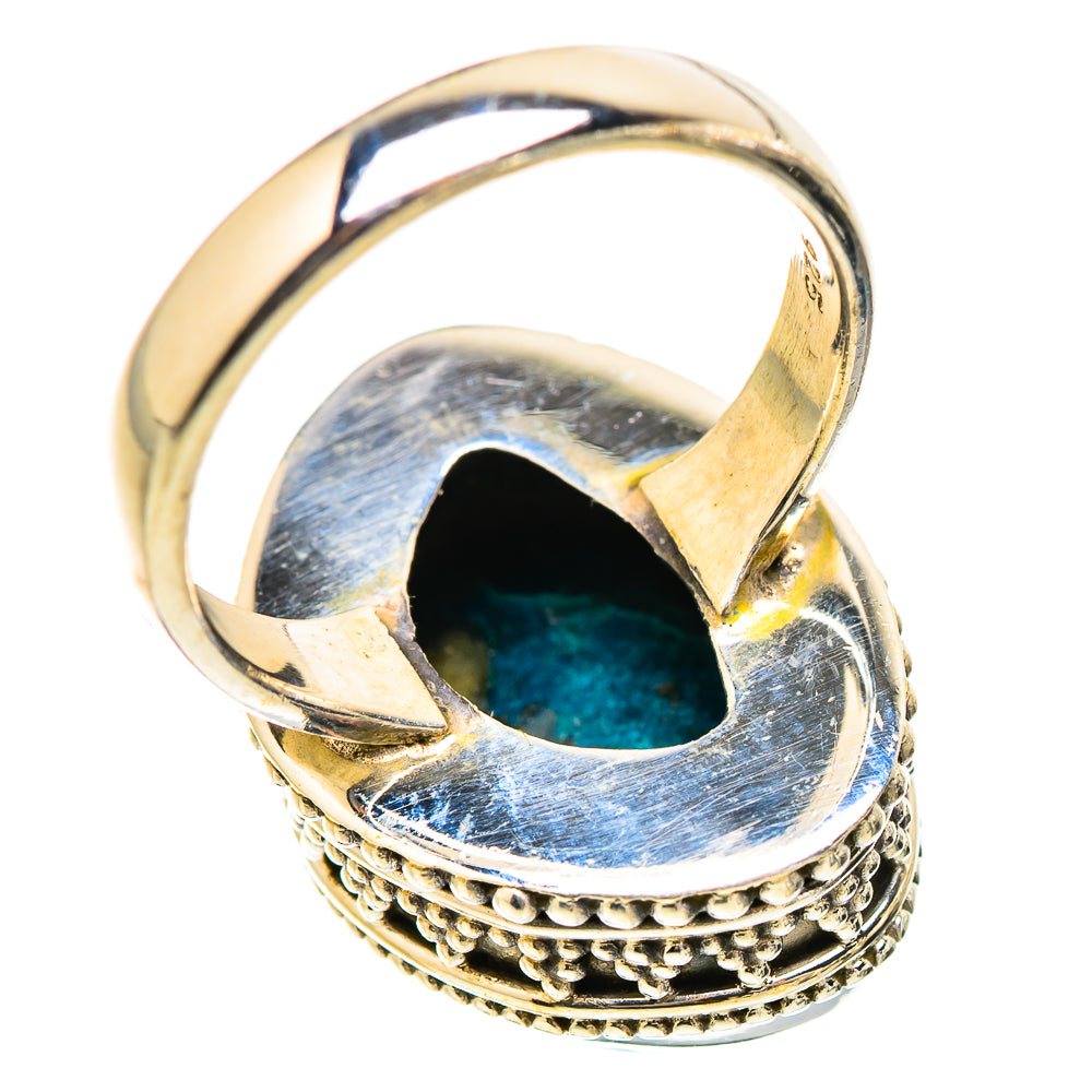 Chrysocolla In Malachite Rings handcrafted by Ana Silver Co - RING130448 - Photo 3