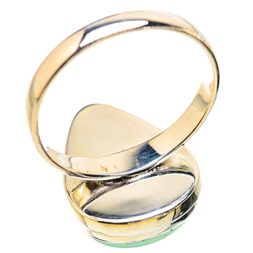 Green Moonstone Rings handcrafted by Ana Silver Co - RING130454 - Photo 3