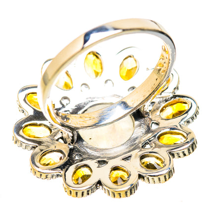 Rainbow Moonstone Rings handcrafted by Ana Silver Co - RING130485 - Photo 3
