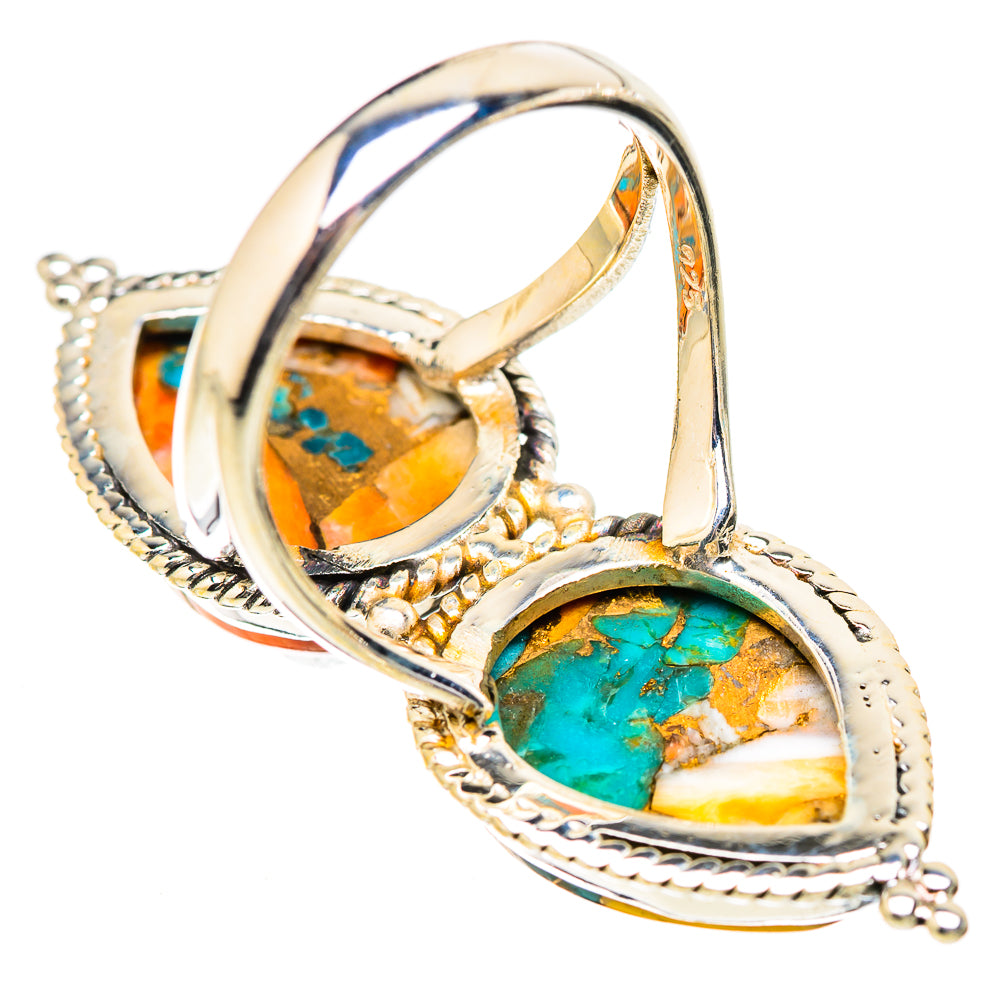 Spiny Oyster Turquoise Rings handcrafted by Ana Silver Co - RING130502 - Photo 3