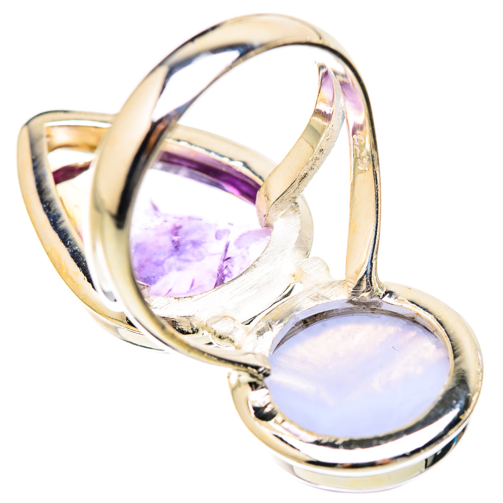 Blue Lace Agate Rings handcrafted by Ana Silver Co - RING130516 - Photo 3