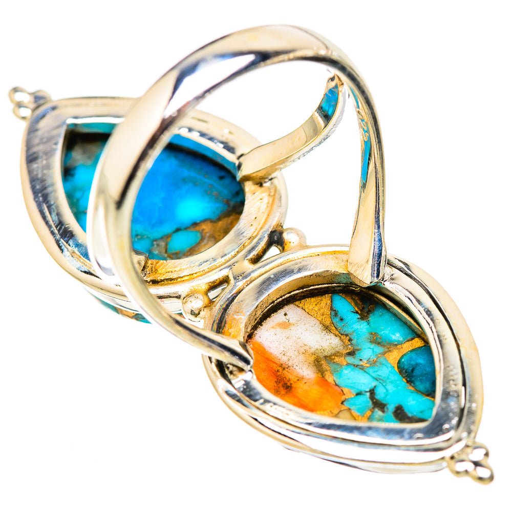 Spiny Oyster Turquoise Rings handcrafted by Ana Silver Co - RING130528 - Photo 3