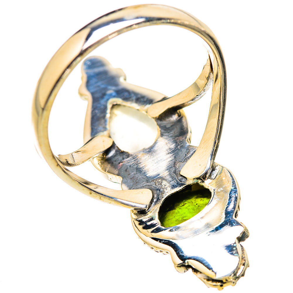 Rainbow Moonstone Rings handcrafted by Ana Silver Co - RING130576 - Photo 3