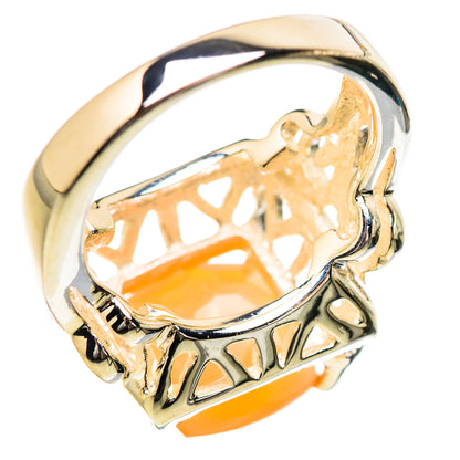 Peach Moonstone Rings handcrafted by Ana Silver Co - RING130640 - Photo 3