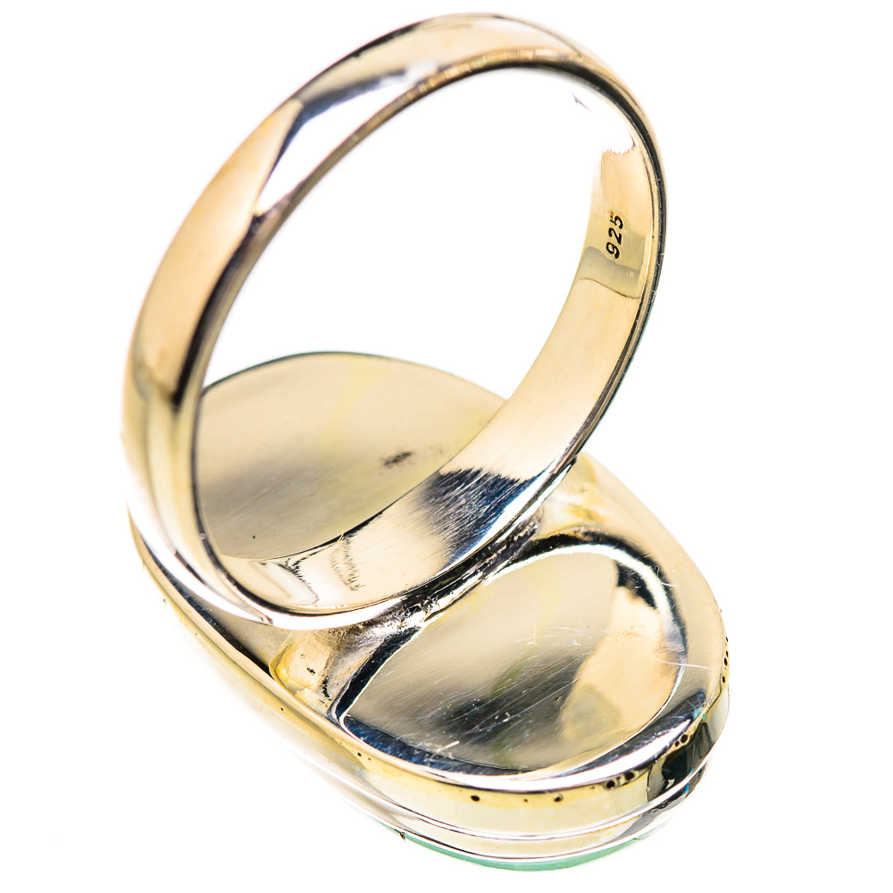 Green Moonstone Rings handcrafted by Ana Silver Co - RING130667 - Photo 3