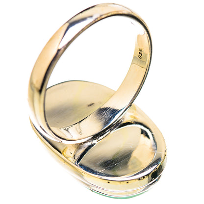 Green Moonstone Rings handcrafted by Ana Silver Co - RING130667 - Photo 3