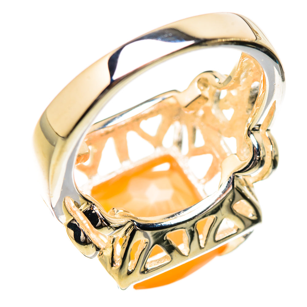 Peach Moonstone Rings handcrafted by Ana Silver Co - RING130671 - Photo 3