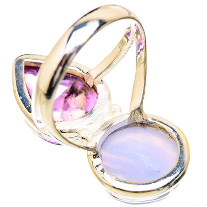Blue Lace Agate Rings handcrafted by Ana Silver Co - RING130714 - Photo 3