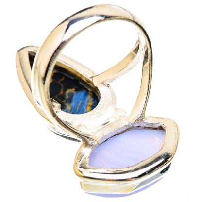 Blue Lace Agate Rings handcrafted by Ana Silver Co - RING130715 - Photo 3