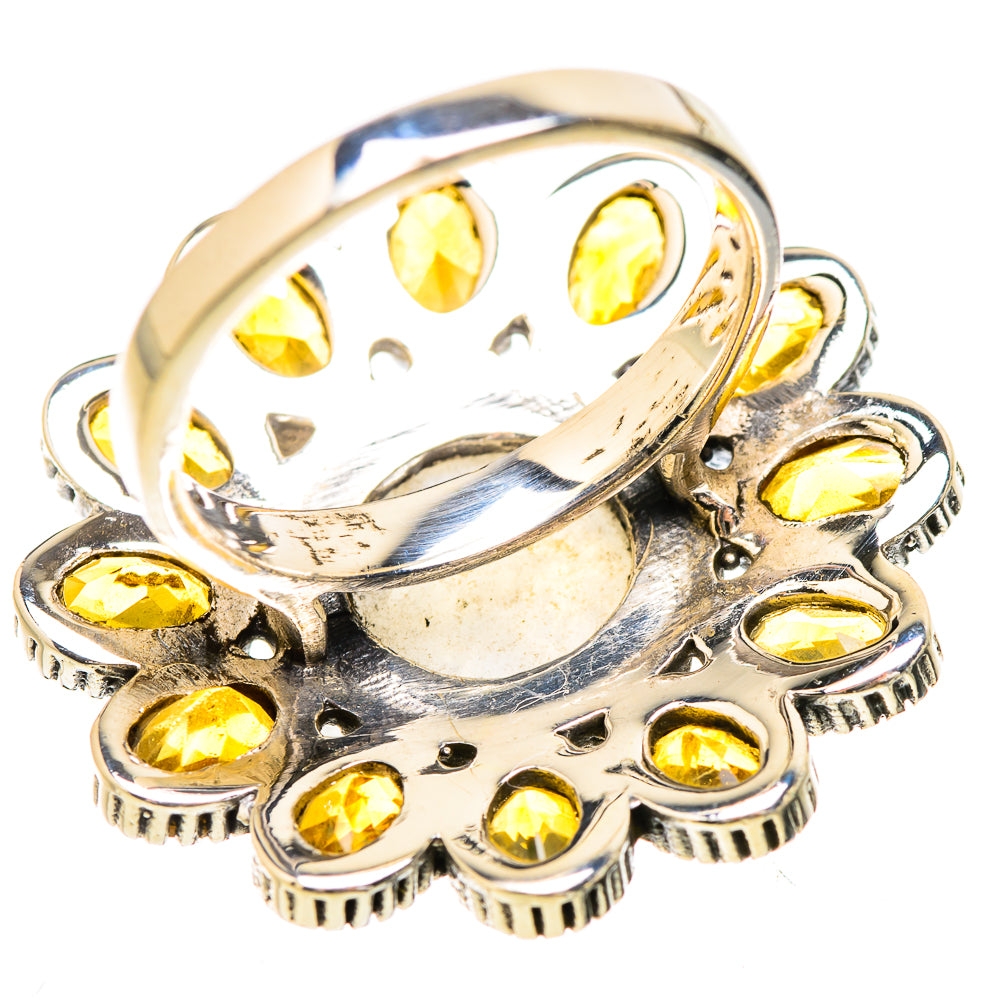 Rainbow Moonstone Rings handcrafted by Ana Silver Co - RING130730 - Photo 3