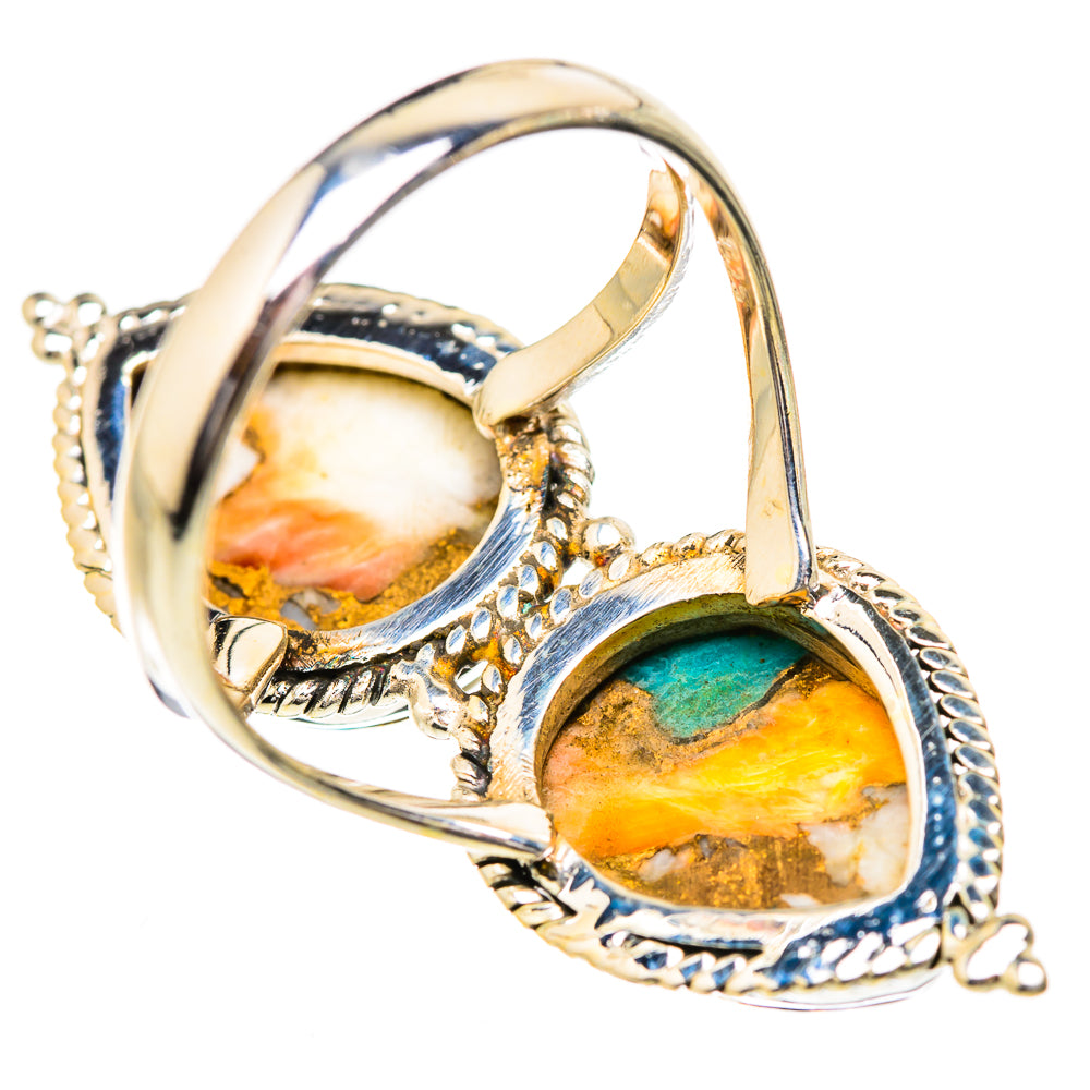 Spiny Oyster Turquoise Rings handcrafted by Ana Silver Co - RING130733 - Photo 3