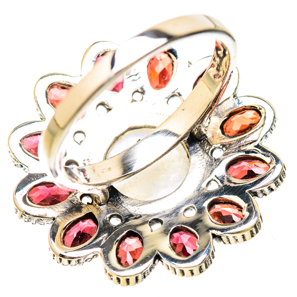 Rainbow Moonstone Rings handcrafted by Ana Silver Co - RING130734 - Photo 3