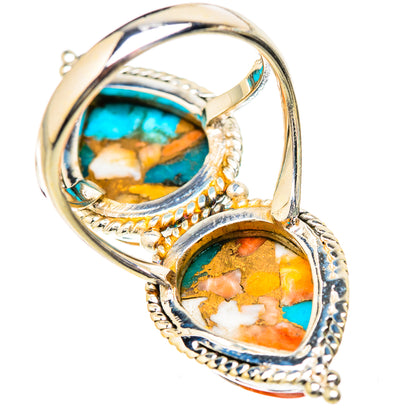 Spiny Oyster Turquoise Rings handcrafted by Ana Silver Co - RING130744 - Photo 3