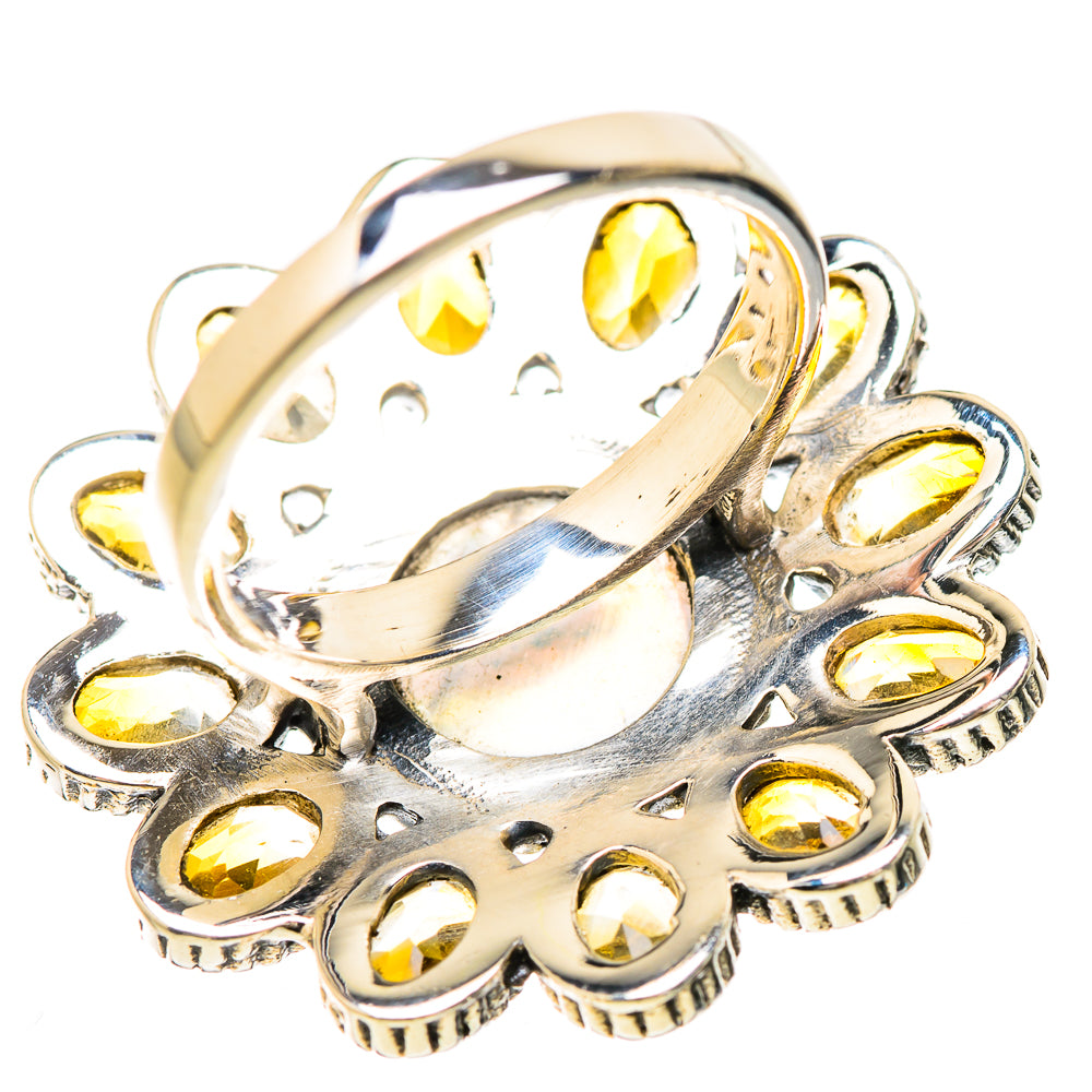 Rainbow Moonstone Rings handcrafted by Ana Silver Co - RING130752 - Photo 3