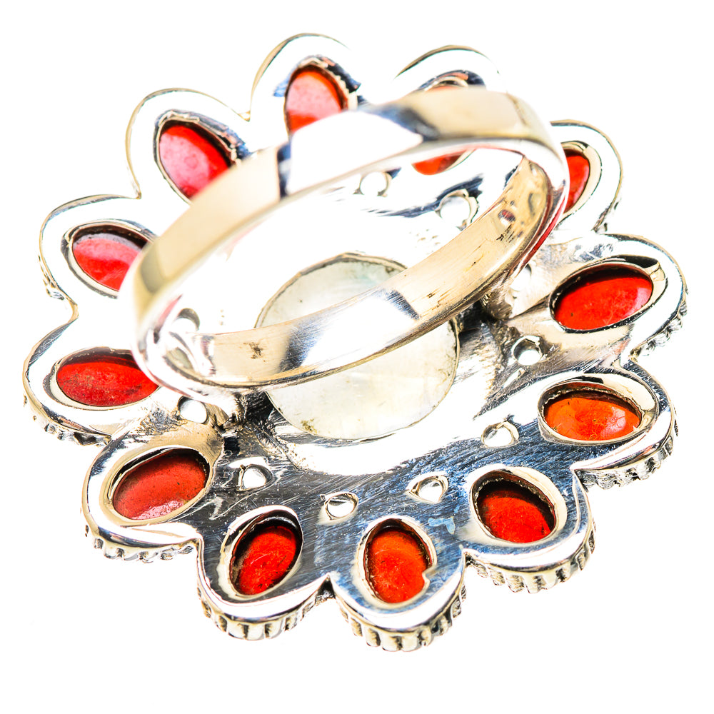 Rainbow Moonstone Rings handcrafted by Ana Silver Co - RING130762 - Photo 3